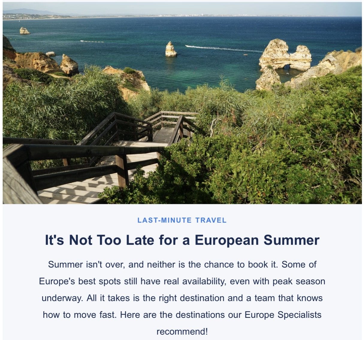 Last-minute travel — it's not too late for a European summer